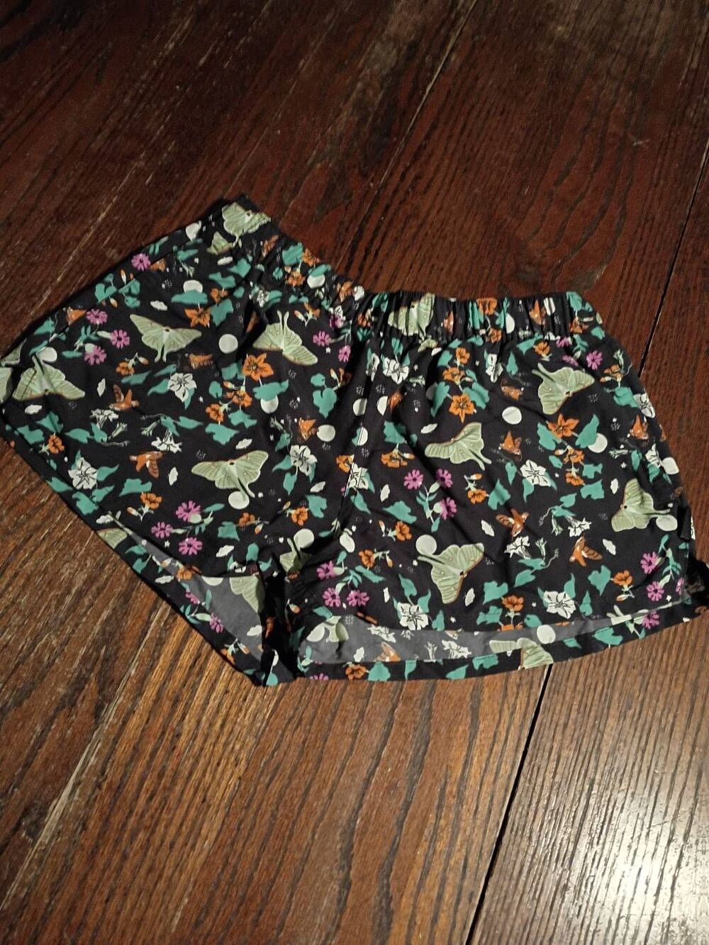 Small Patagonia Nylon Butterfly Floral Shorts Elastic Drawstring Waist  Pockets